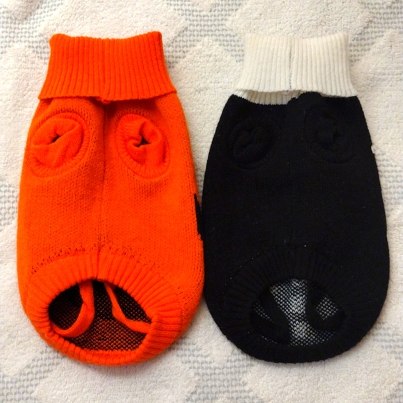 Small pet costume sweaters, Skeleton and Jack O Lantern, - Picture 2 of 4